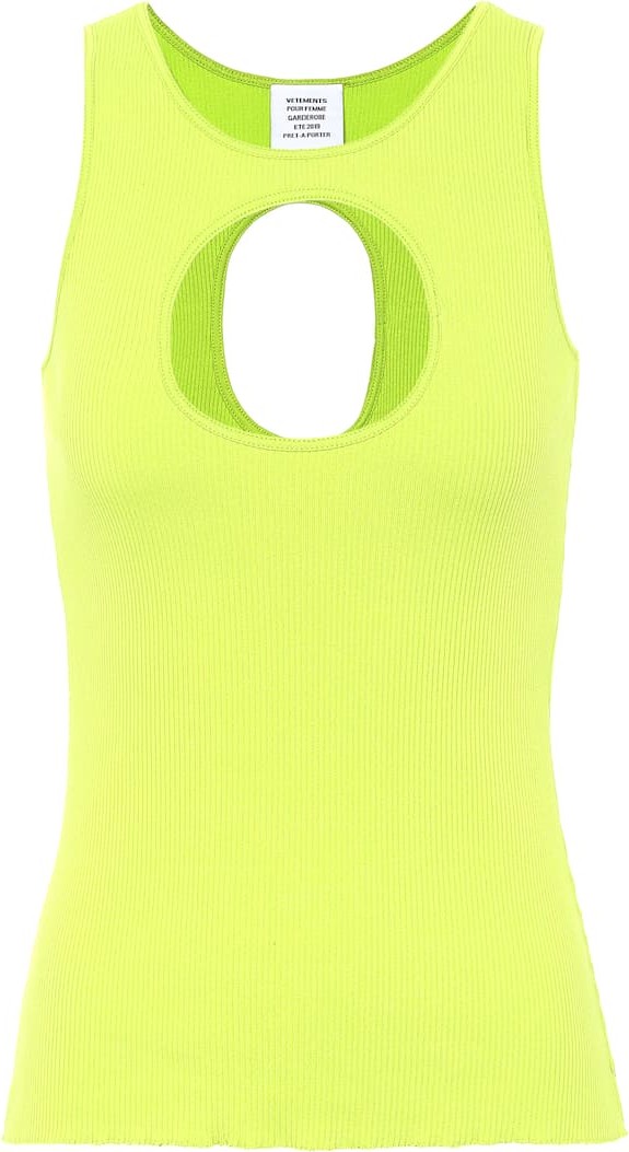 Vetements Stretch-cotton tank top