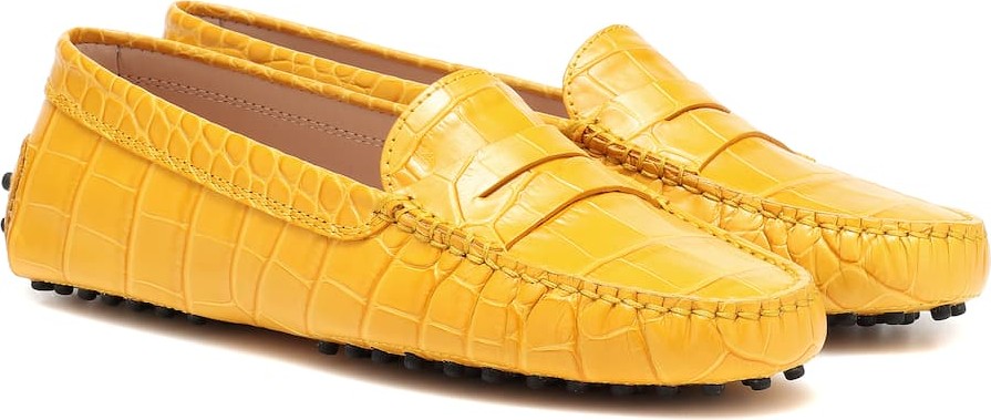 Tod's Gommino embossed leather loafers