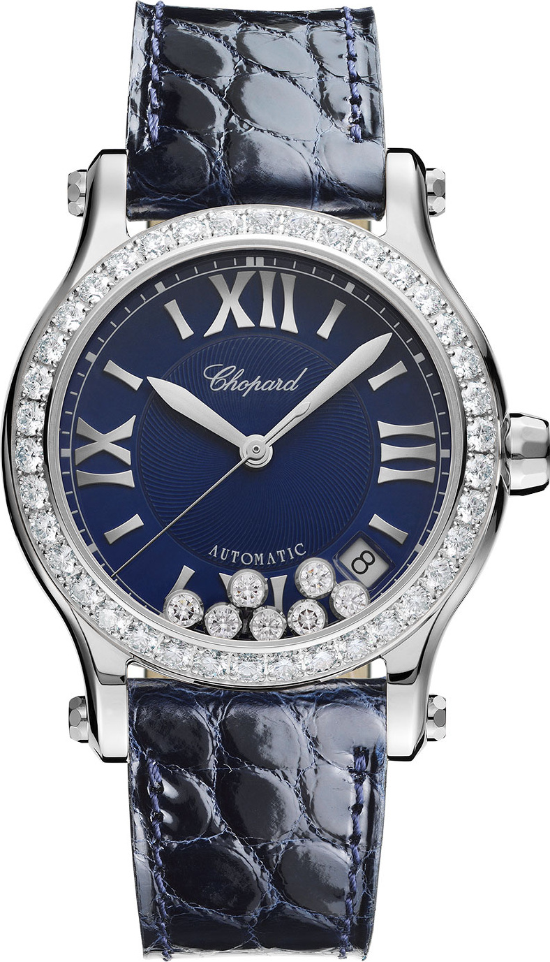 Chopard 36 mm Happy Sport Automatic Watch with Diamonds