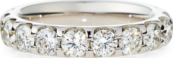 Memoire Diamond Eternity Band in 18K White Gold, 3.04 tdcw
