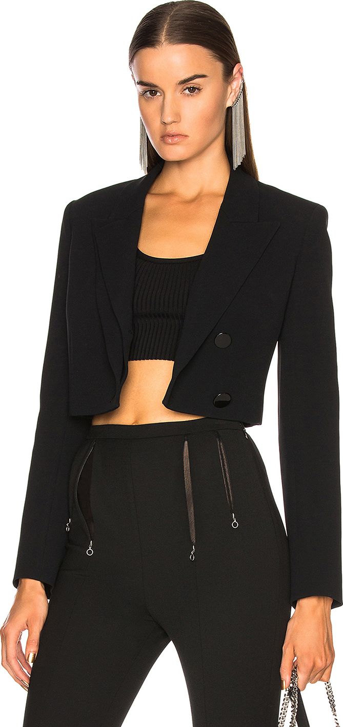Alexander Wang Cropped Split Lapel Jacket