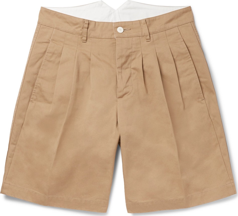 Visvim Pleated Cotton-Blend Twill Shorts