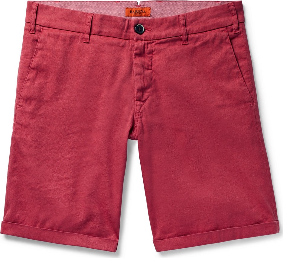 Barena Linen and Cotton-Blend Shorts