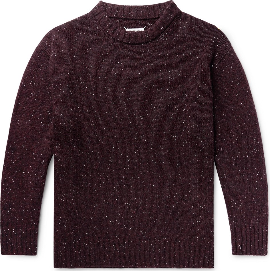 Maison Margiela Oversized Donegal Wool-Blend Sweater