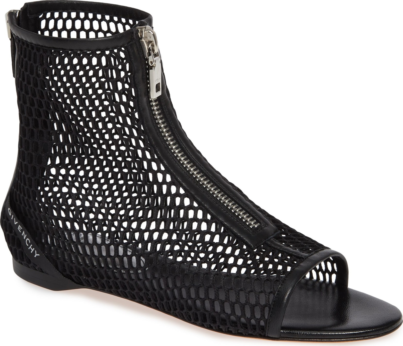 Givenchy Rivington Open Toe Mesh Bootie