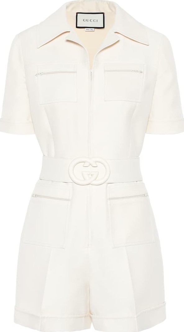Gucci Wool and silk playsuit
