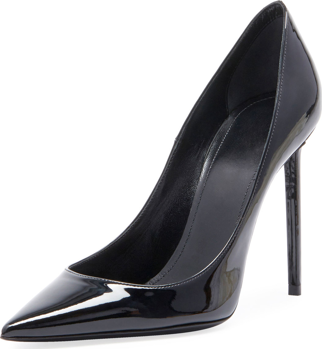 Saint Laurent Zoe Patent Point-Toe Pump