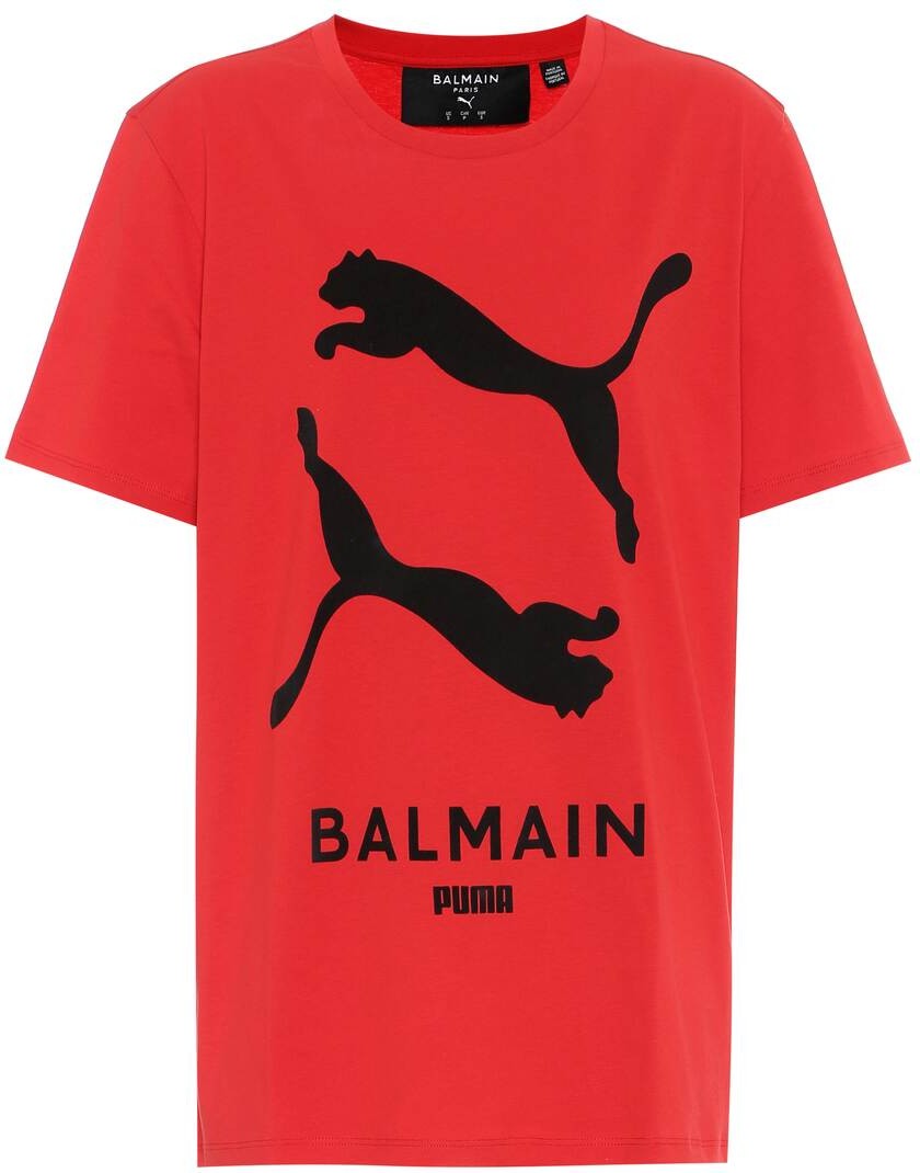 PUMA x Balmain printed cotton T-shirt