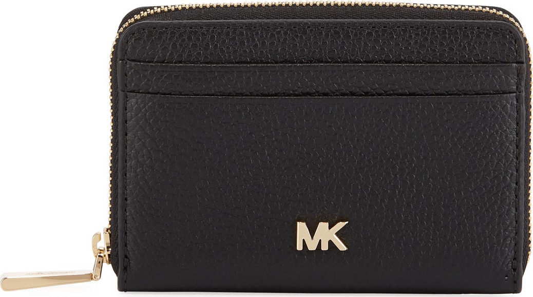 MICHAEL MICHAEL KORS Money Pieces Leather Zip-Around Coin Purse/Card Case MICHAEL MICHAEL KORS Money Pieces Leather Zip-Around Coin Purse/Card Case