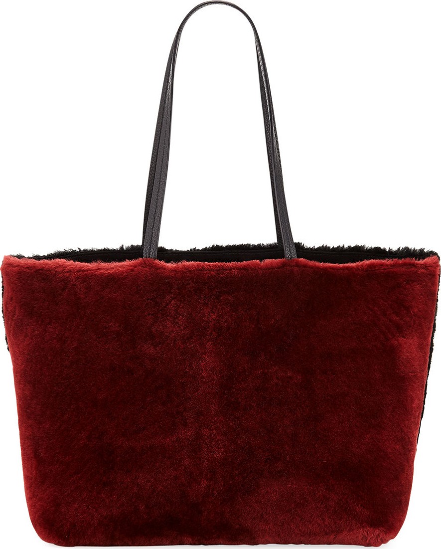 Carolina Santo Domingo Petra Lamb Shearling Tote Bag