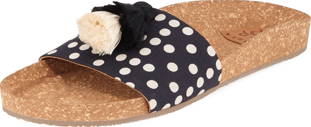 FIGUE Noona Tasseled Cork Slide Sandals