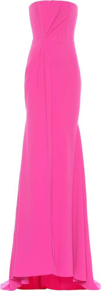 Alex Perry Garnet crêpe strapless gown