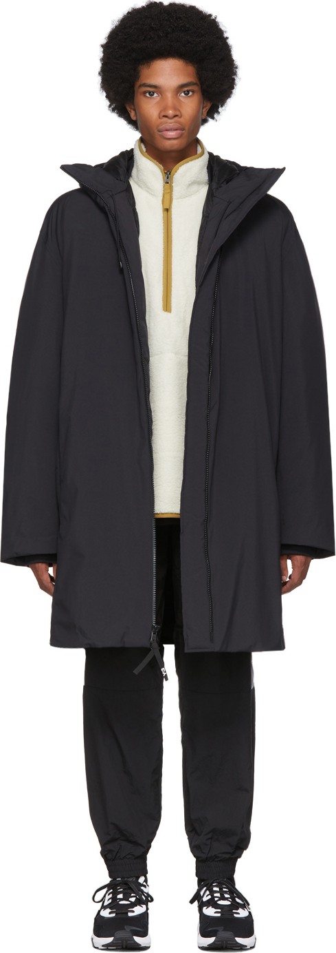 Y-3 Black Insulated Hooded Parka