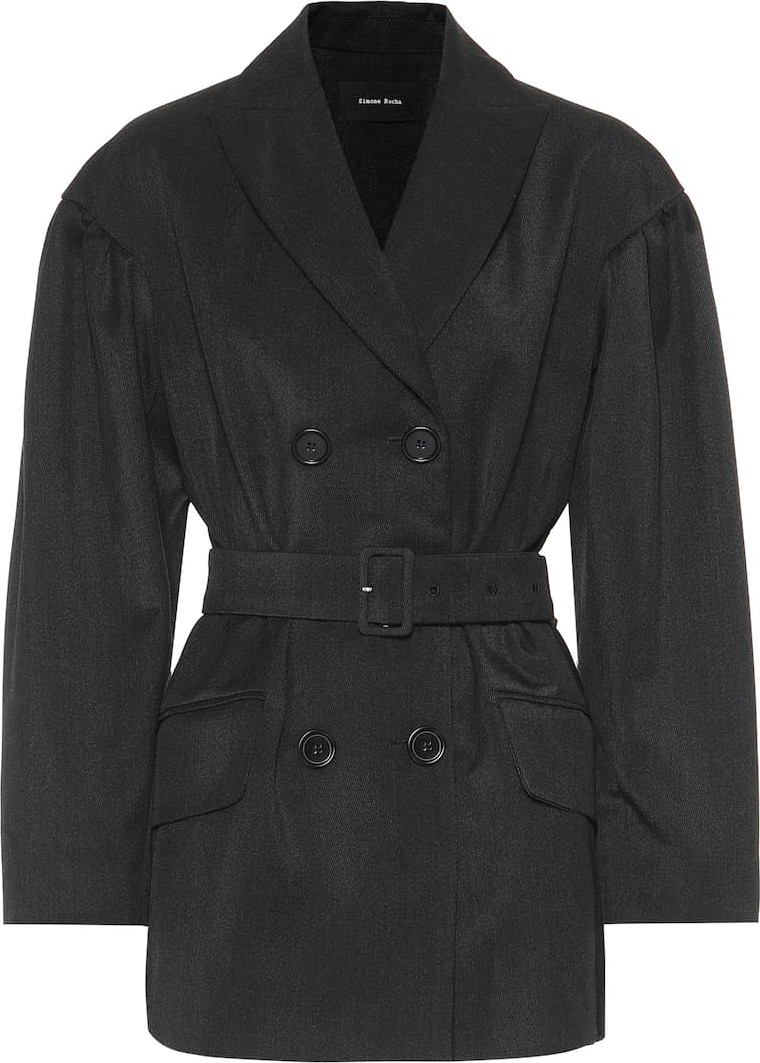 Simone Rocha Wool-blend twill jacket