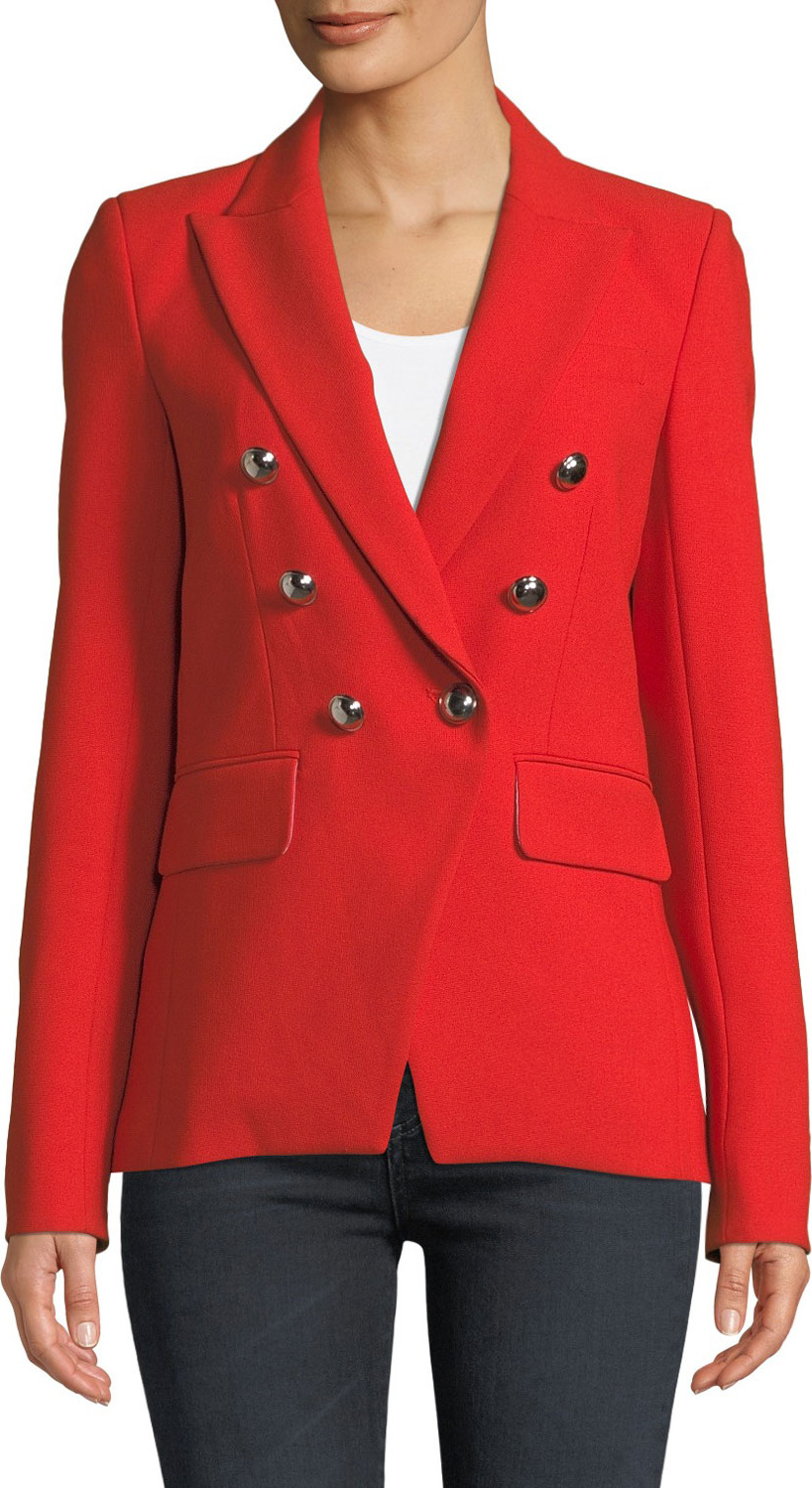 Veronica Beard Miller Double-Breasted Dickey Jacket