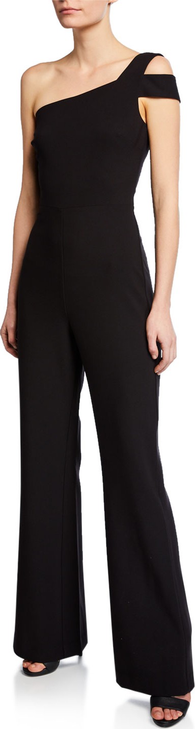 LIKELY Maxson One-Shoulder Crepe Jumpsuit