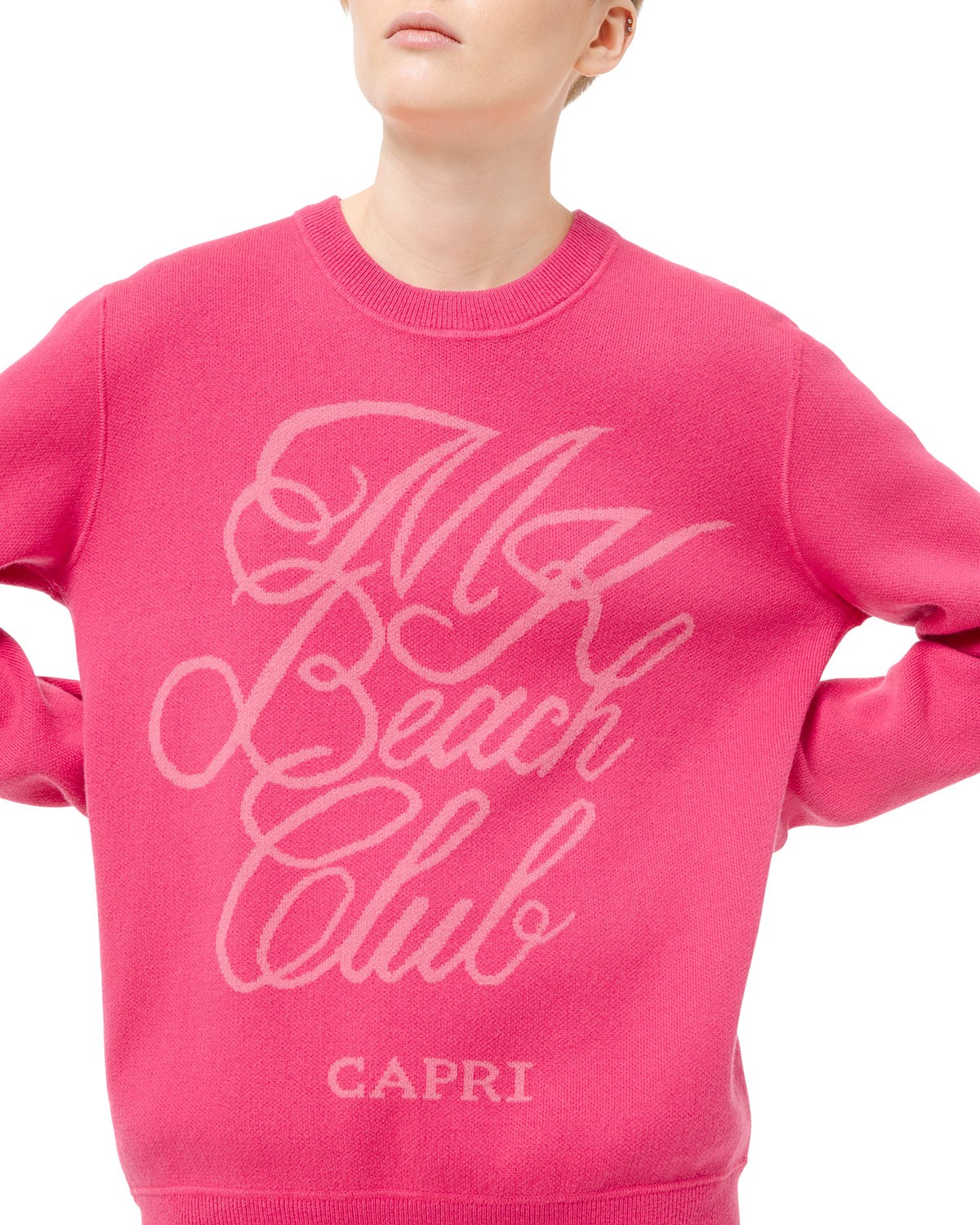 Michael Kors Collection Cotton/Cashmere Capri Beach Club Sweatshirt