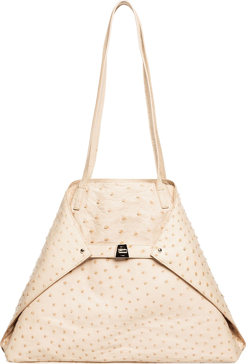 Akris AI Medium Soft Ostrich Shoulder Bag