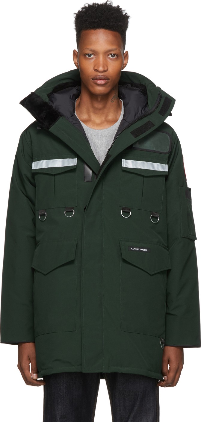 Junya Watanabe Green Canada Goose Edition Down Parka