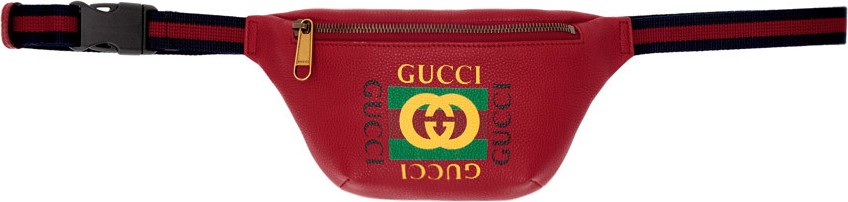 Gucci Red Vintage Logo Pouch