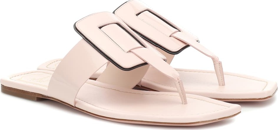 Roger Vivier Viv' Sellier leather thong sandals