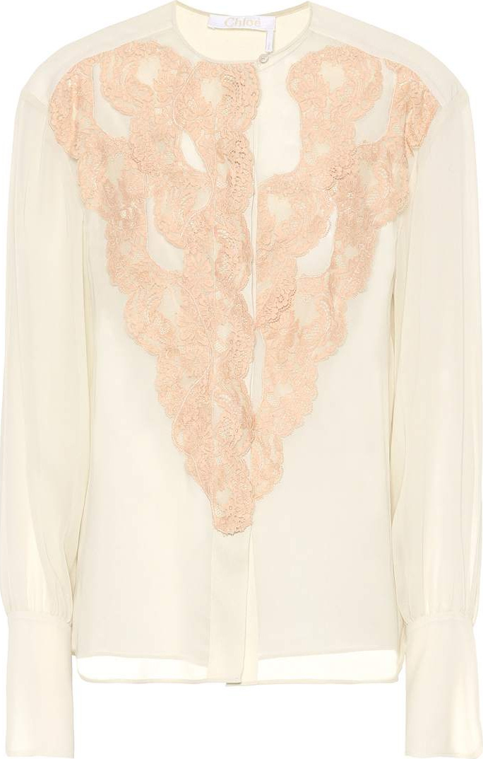 Chloe Georgette and lace blouse