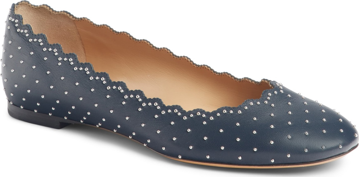 Chloe Lauren Studded Ballet Flat