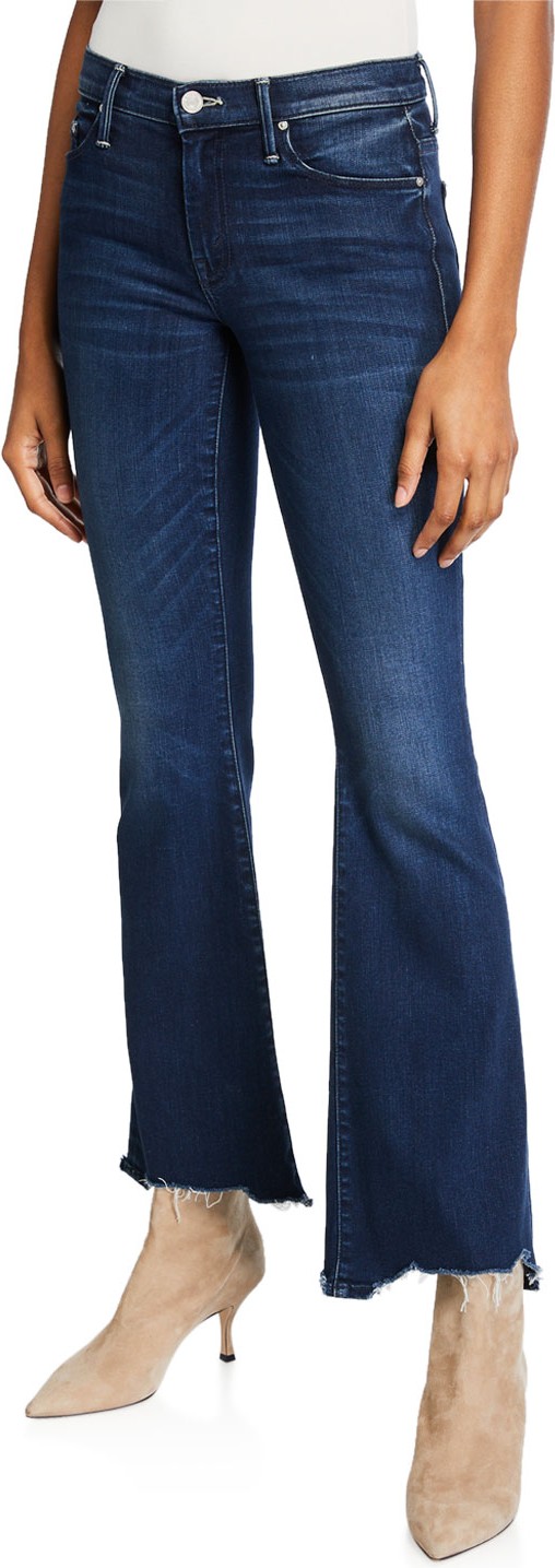 MOTHER The Weekender Fray Flare-Leg Jeans