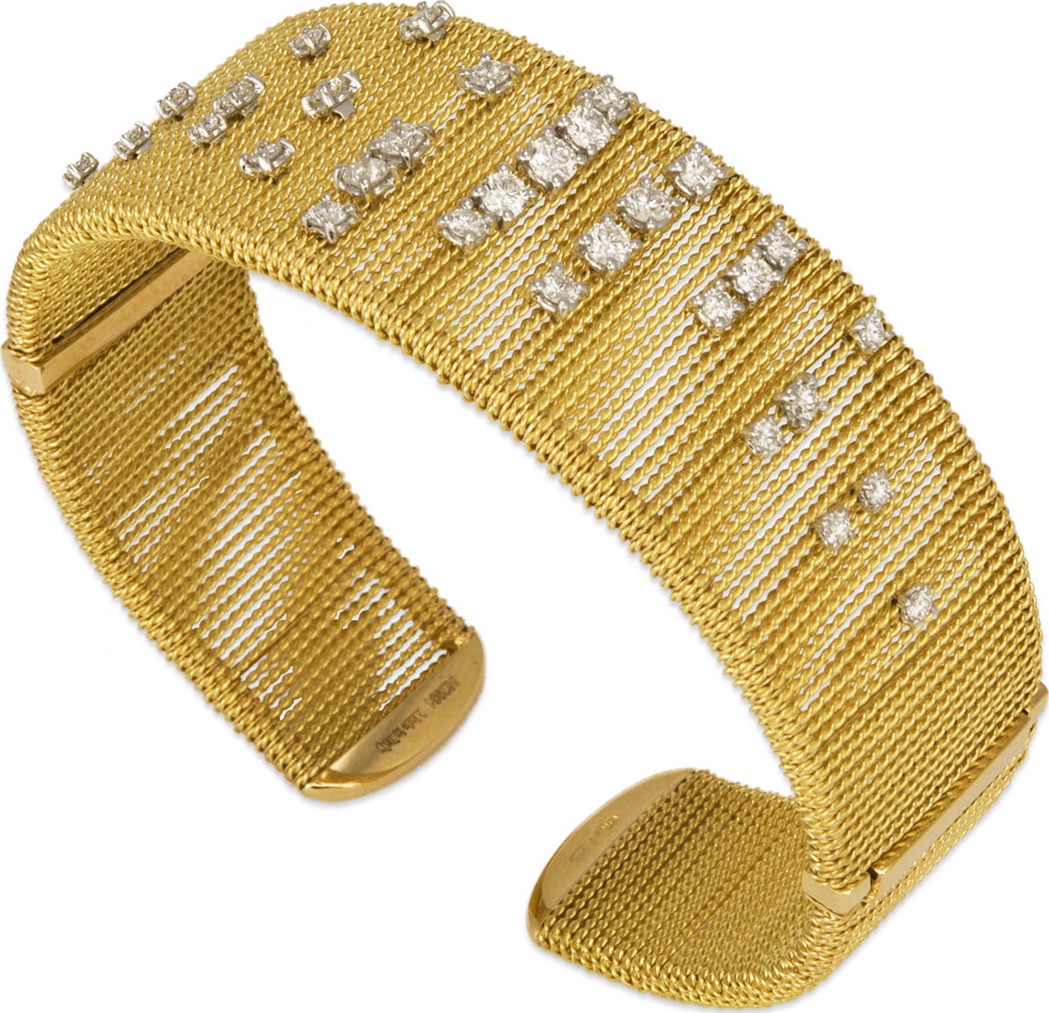 Staurino Fratelli Renaissance 18k Dancing Diamond Cuff Bracelet