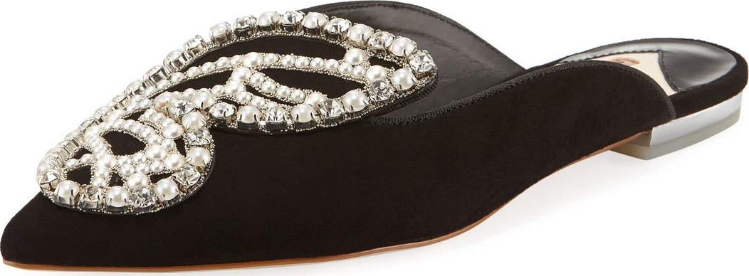 Sophia Webster Bibi Butterfly Pearly Slipper Mules