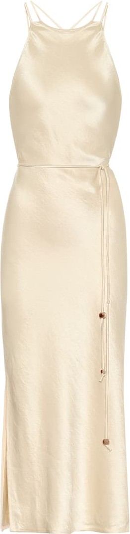 Nanushka Narita satin midi dress