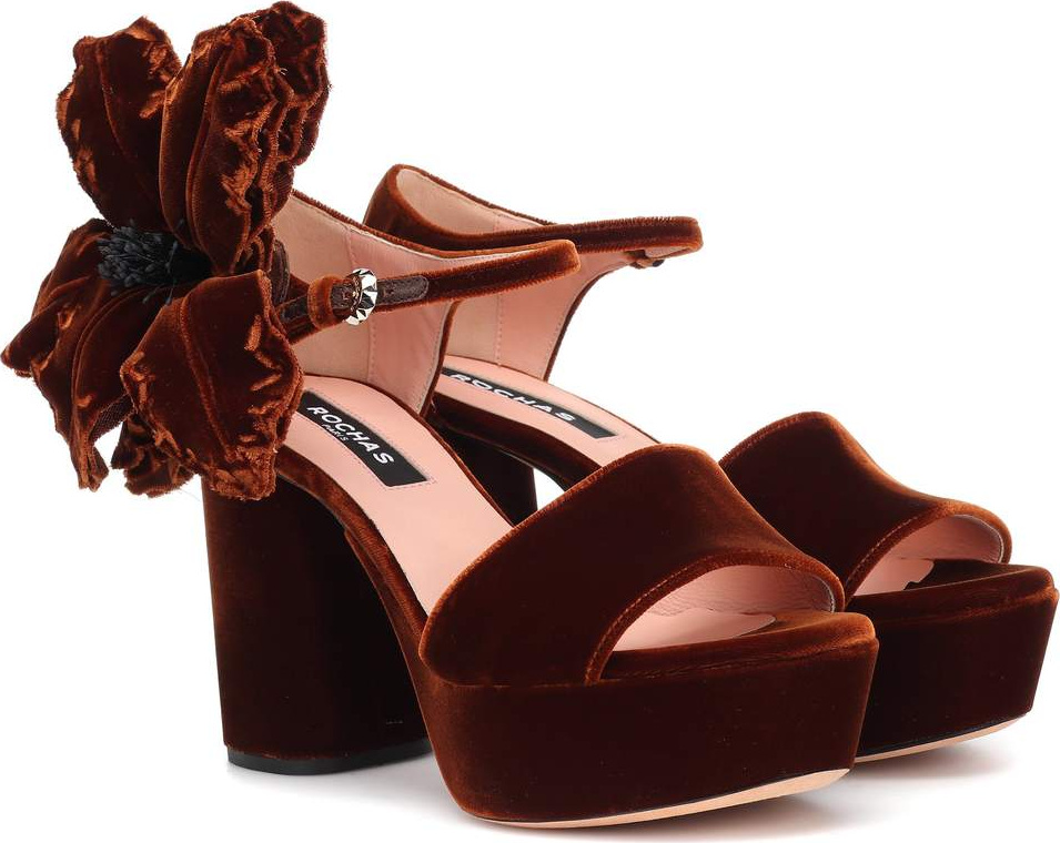 ROCHAS Velvet plateau sandals