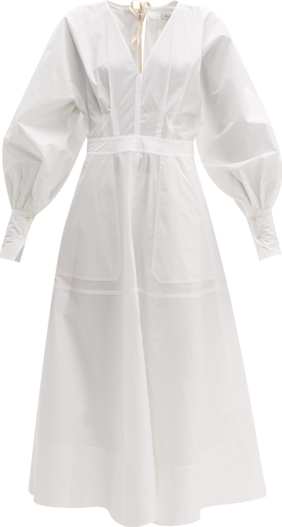 Lee Mathews Elsie tie-back cotton-blend dress