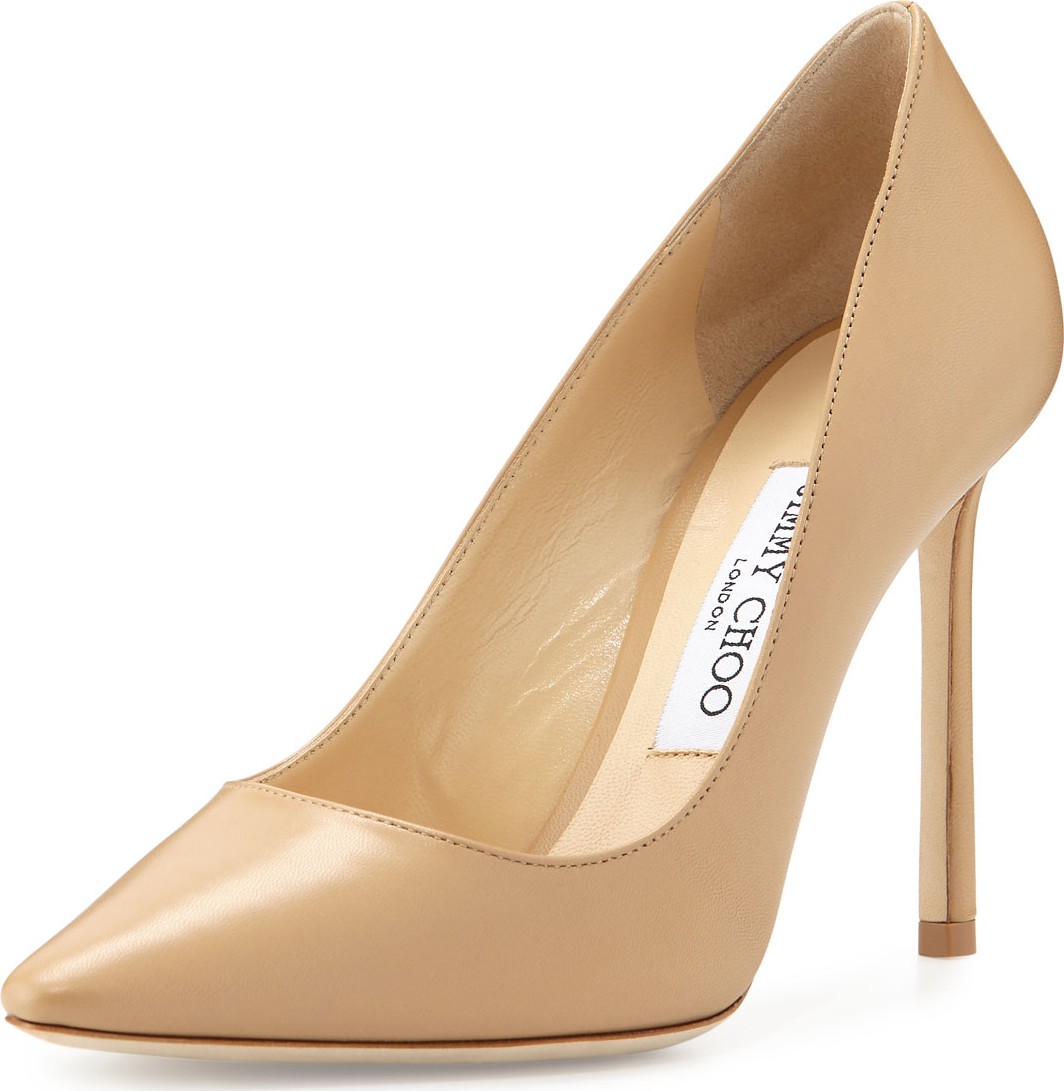 Jimmy Choo Romy Leather 100mm Pump