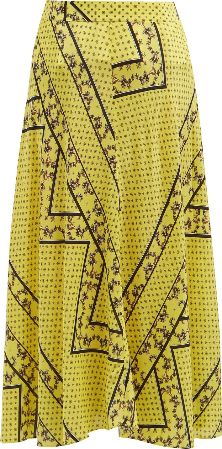 Ganni Hemlock bandana-print silk-blend skirt