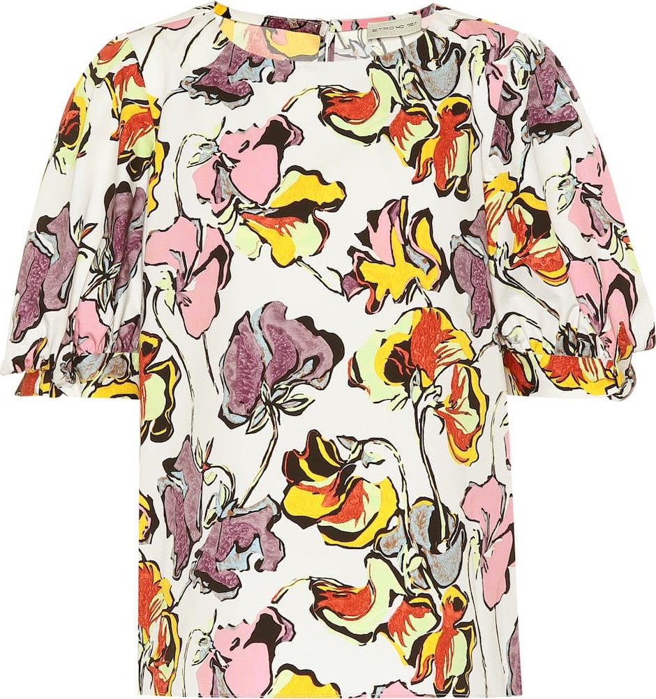 Etro Floral-printed cotton top