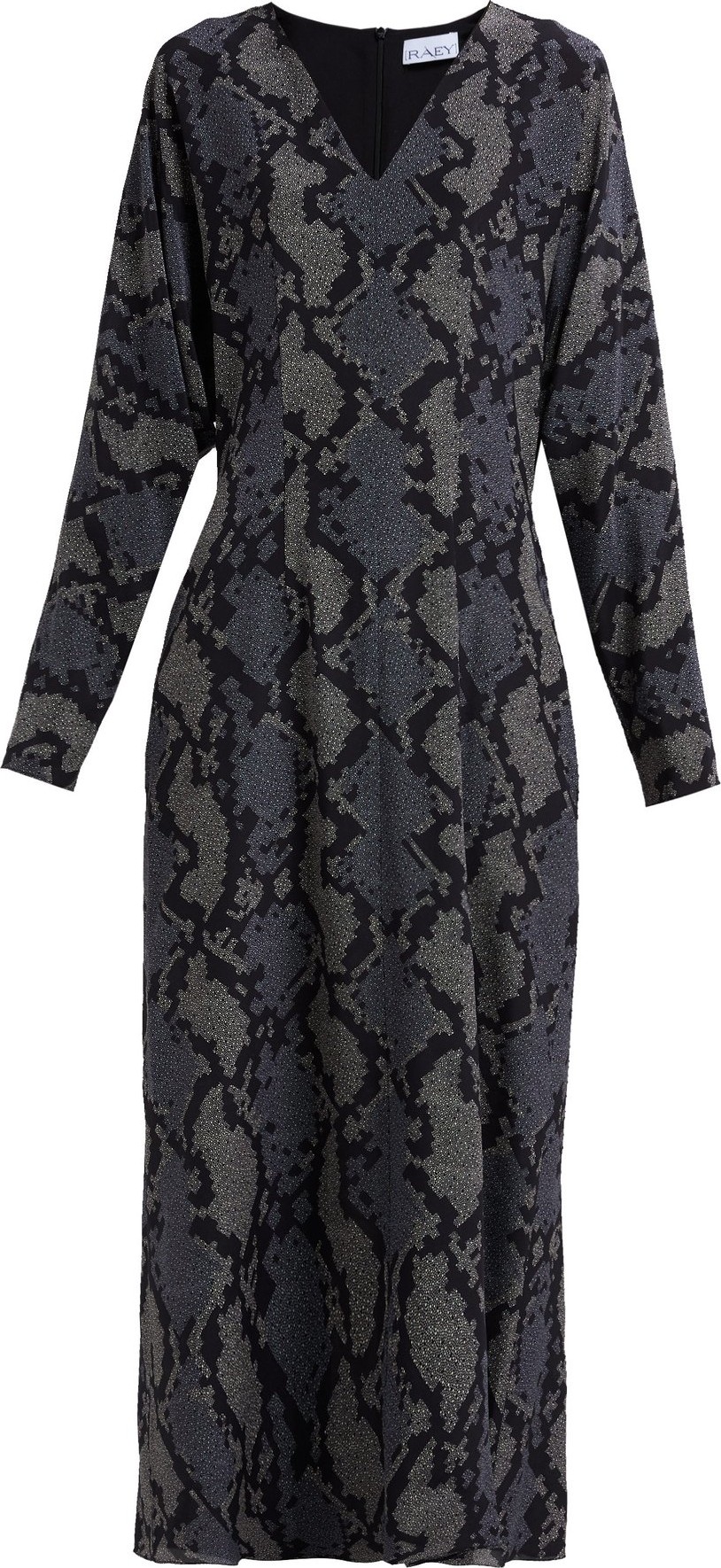 Raey Batwing geo-snake print crepe dress