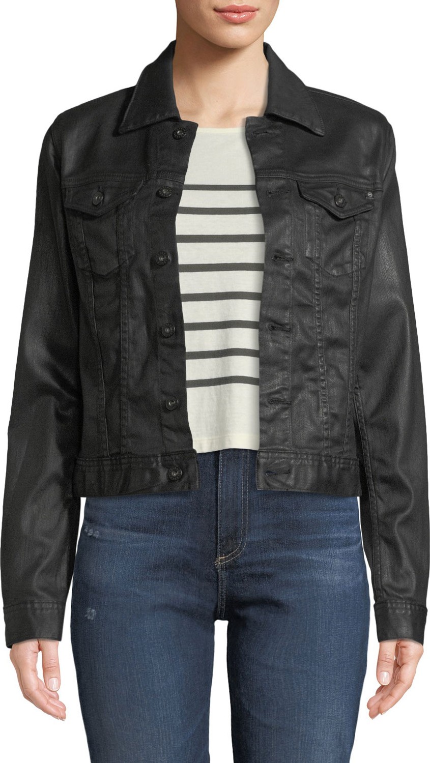 AG Jeans Robyn Button-Front Denim Jacket