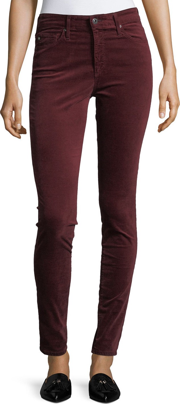 AG Jeans Velvet Farrah High Rise Skinny Pants