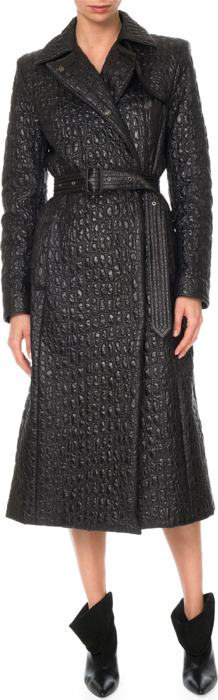 Givenchy Quilted Belted Nylon Trench Coat