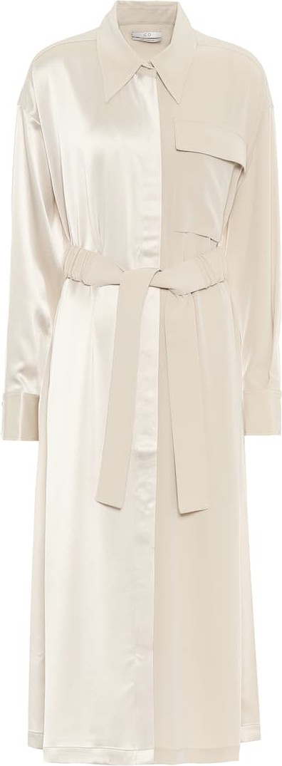 Co Satin shirt dress