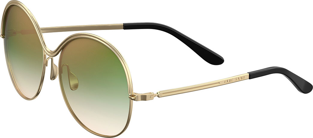 ELIE SAAB Round Ridged-Frame Gradient Sunglasses