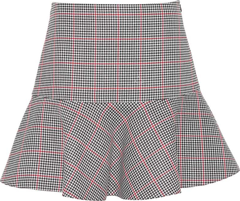 RED Valentino Houndstooth cotton-blend skirt