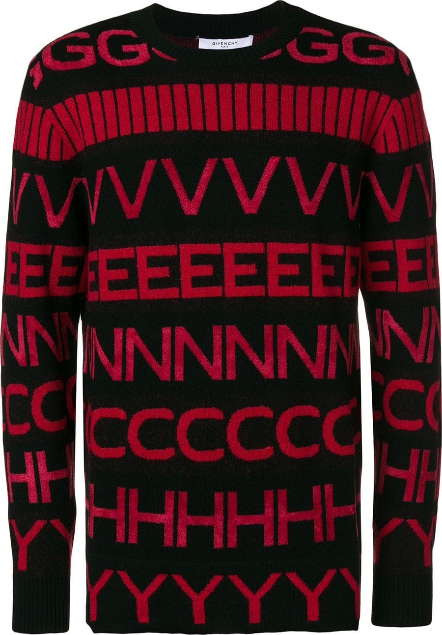 Givenchy knitted letters jumper