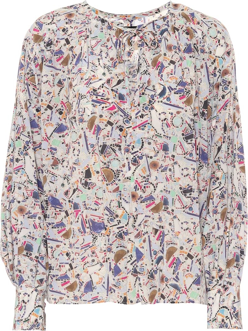 Isabel Marant Amba printed stretch-silk blouse