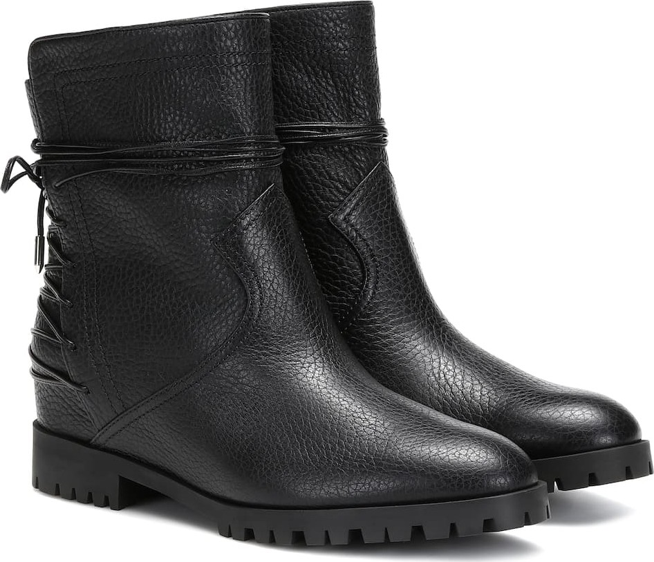 Aquazzura Panther leather ankle boots