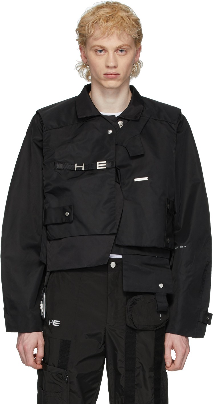 HELIOT EMIL Black Layered Jacket