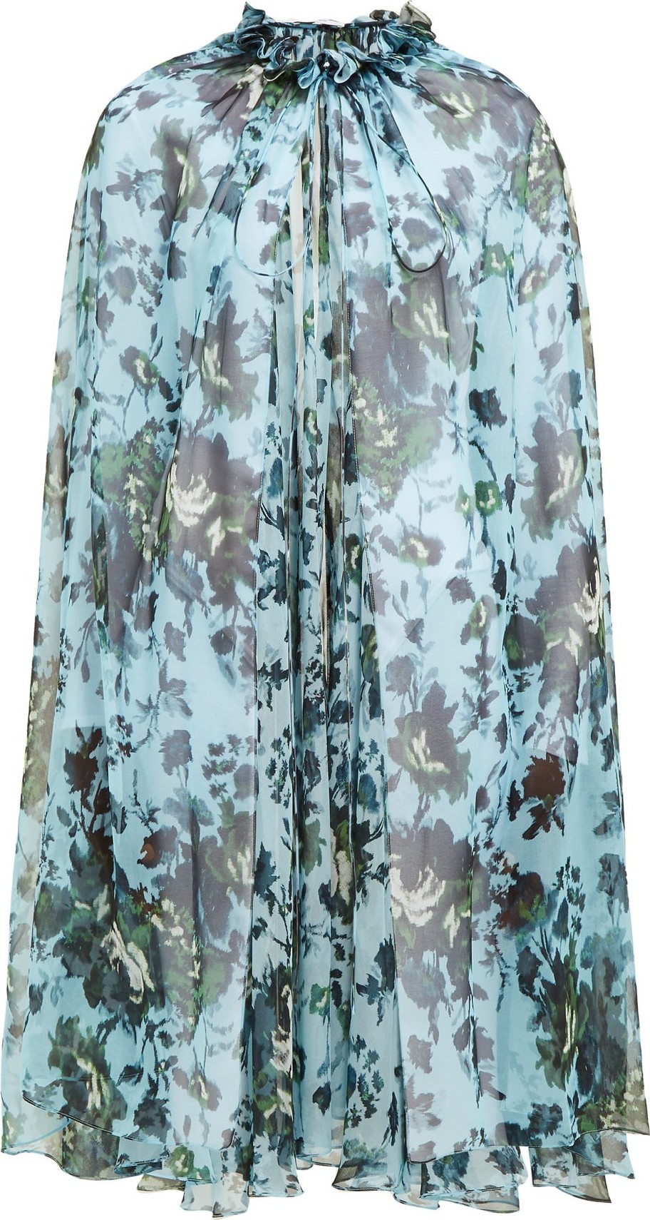 Erdem Perdita Fitzroy Rose-print silk cape