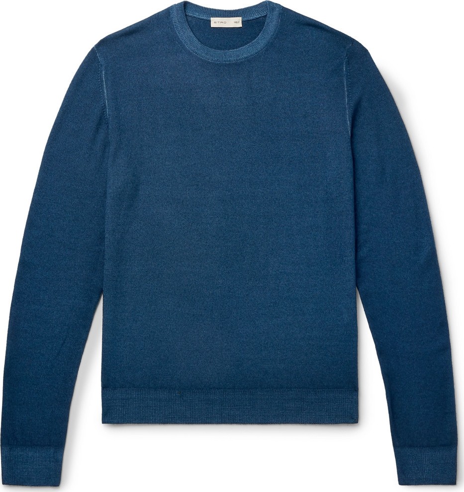 Etro Garment-Dyed Merino Wool Sweater