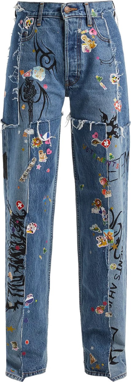 Vetements Vetements x Levi's Tribal sticker denim jeans